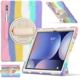 thumbnail image 2 of For Samsung Galaxy Tab S10 Ultra/S9 Ultra/S8 Ultra Case 14.6 inch SM-X920/SM-X910/SM-X900, 360 Hand Strap, Shoulder Strap, Kickstand, Rugged Drop Protection, Colourful Pink, 2 of 7