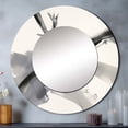thumbnail image 1 of Designart "Neutral Abstract Expression III" Formes Abstraites Noir Grand Miroir Rond - Décoration Murale Miroir Rond - Miroir Imprimé Rond Moderne 29 Pouces x 29 Pouces Pouces, 1 of 5