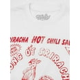thumbnail image 2 of Tee Luv Sriracha Hot Chili Sauce Rooster Faded Logo White Shirt (Men's) (XL), 2 of 7