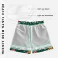 thumbnail image 3 of FORMRS Boys Swim Trunks Quick Dry Mesh Liner Boardshorts Sizes XS-XL, Green Christmas Gingerbread, 3 of 7