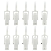 STRANDCHIC  10Pcs White Plastic Curtain Clips for Home Use