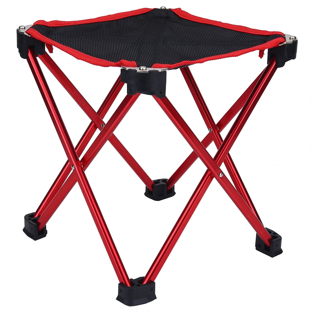Portable Heavy Duty 4 Legs Camping Stool Folding Chair Seat Fishing Hiking BBQ for sale online 