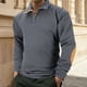 thumbnail image 1 of pstuiky camisa de manga larga para hombre, Blusa/camisa informal de manga larga con cuello y botones para hombre salir tops xxl, 1 of 5