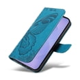 thumbnail image 4 of Wallet Case for Samsung Galaxy S26 Embossed Butterfly with Strap & Stand Blue, 4 of 6