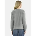 thumbnail image 5 of (2 pack) Time and Tru Women's and Women's Plus Crewneck Sweatshirt with Long Sleeves, Sizes XS-4X, 5 of 6
