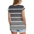 thumbnail image 4 of Eres Más Que una Camisa de Puntuación de Prueba Sexy de Manga Corta Lentejuelas Suelta Camisa de Blusa con Cuello en V, Poliéster, 4 of 8