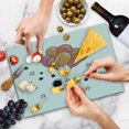 thumbnail image 4 of Astronaut Cutting Board, Spaceman Floating in the Space with Balloons Happy Birthday Cosmic Celebration, Decorative Tempered Glass Cutting and Serving Board, Large Size, Multicolor, by Ambesonne, 4 of 5