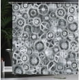 thumbnail image 4 of Ambesonne Grey Shower Curtain, Clock Technologic Pattern, 69"Wx84"L, Grey Grey, 4 of 5