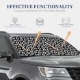 thumbnail image 3 of Kdxio Black Leopard Print 2-Piece Sun Shade Front Windshield - Foldable Car Front Window Sunshades for Most Sedans SUV Truck, 3 of 6