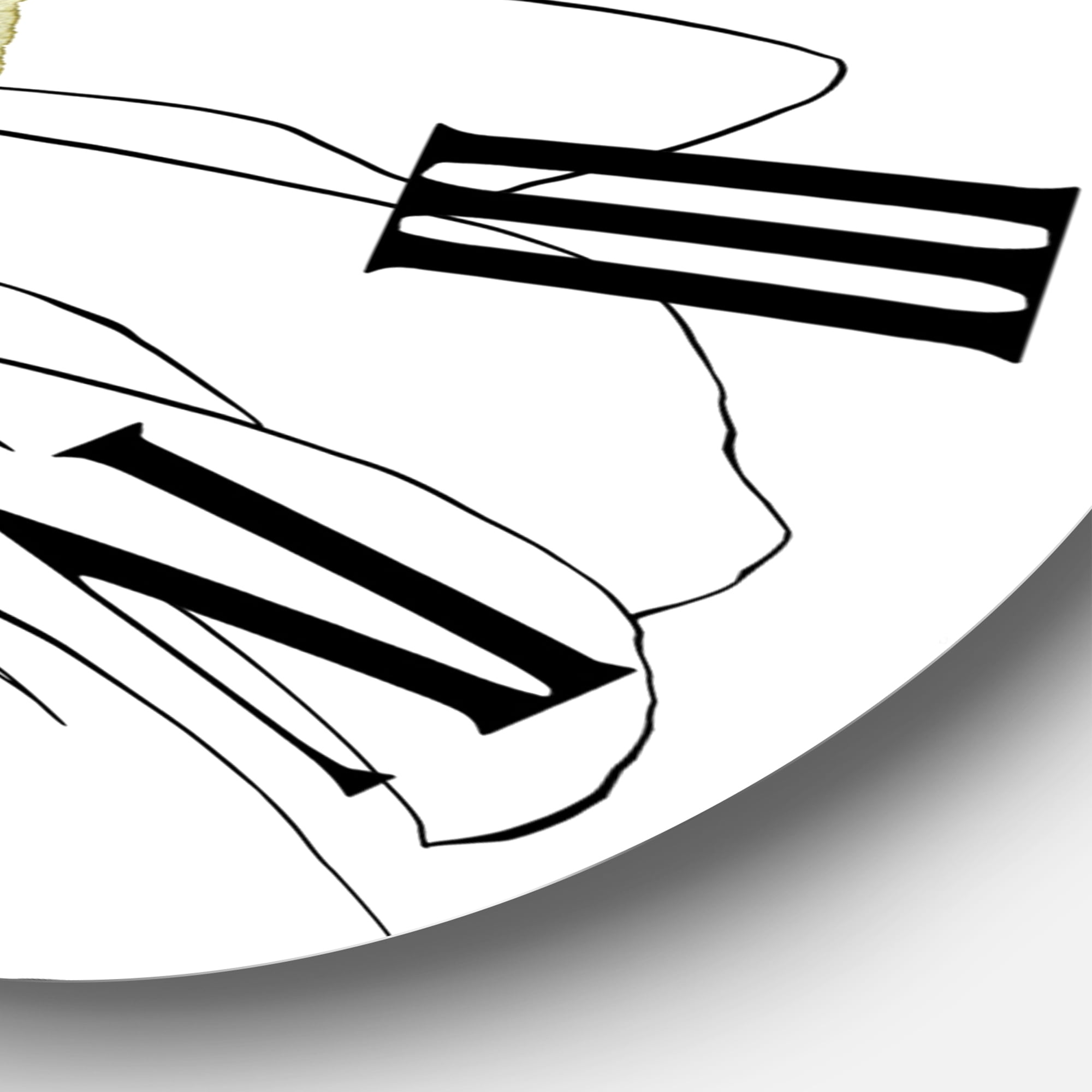 Designart 1 in Quartz Traditional Wall Clock