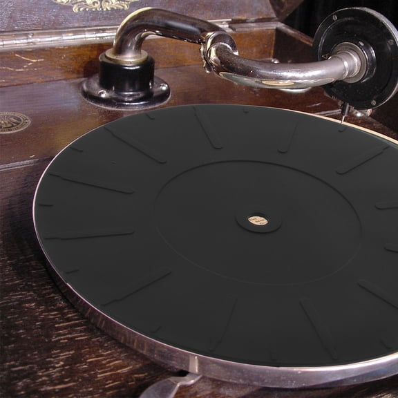 YOSADIER Anti-Static Silicone Turntable Mat Black Record Pad for Vinyl Players and Kitchen Use