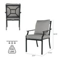 thumbnail image 6 of Grand Patio 2-Piece Outdoor Dining Chairs Patio Fixed Dining Chair Set of 2 All-Weather Steel Frame with Removable Grey Olefin Cushions, 6 of 6