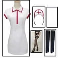 thumbnail image 1 of Disfraz de motosierra Makima para hombre y mujer, camisa de gabardina negra, peluca roja, uniforme de Cosplay, ropa de Halloween, 1 of 4
