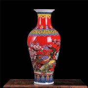 Red Peony Ancient Palace Vase