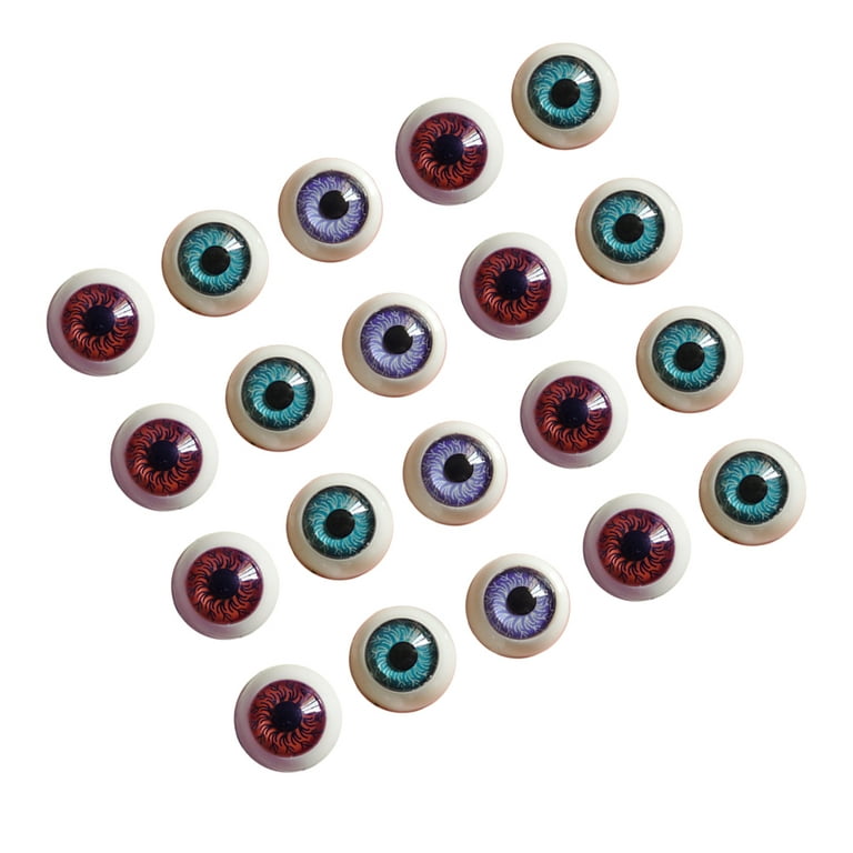 COHEALI 50pcs Eye Glass Patch Decor Eyes for Crafts Eye for Crafts  Realistic Eye Doll Fake Eye DIY use Doll Supplies Fake Eyes Glass Eye Round  Doll