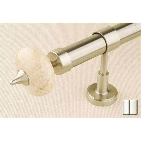 - Flora 1131 Curtain Rod Set - 1.25 in. - Chrome - 141 in.