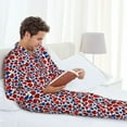 thumbnail image 6 of Sikiie Ladybugs Mens Pajama Set, Soft Warm Long Sleeve Sleepwear, Cozy Button-Down Pjs for Men-XX-Large, 6 of 7