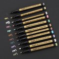 thumbnail image 6 of Uxcell Metallic Marker Pens, 6 Pack Paint Pens Medium Point Colored Markers Art Marker Pen, Golden, 6 of 6