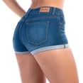 thumbnail image 3 of Short De Mezclilla Stretch Con Dobladillo Para Dama Azul Oscuro Opp´s Jeans Opps Jeans Short Dama Azul Oscuro, 3 of 5