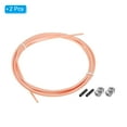 thumbnail image 3 of Uxcell 10Ft Speed Jump Rope Replacement Cable 2.5mm Professional Skipping Rope Steel Wire Orange 2 Pack, 3 of 6