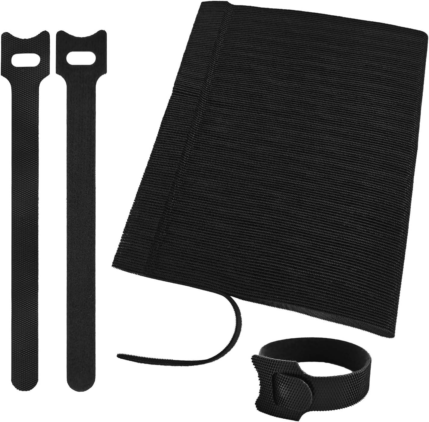 FEFEFW-128Pcs 6in Cable Ties, Adjustable Cable Straps Wire Organizer Cord Wrap, Hook and Loop Cable Management