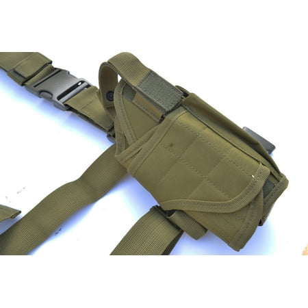 Tactical Leg Thigh Gun Pistol Holster or Open Carry Belt Holster - OLIVE DRAB OD (Best Handgun Laser Light)