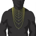 thumbnail image 3 of Hip Hop Iced Lion Head Mini Medallion Silver & Black Tone Pendant 20" Cuban Chain Necklace CP 282, 3 of 4