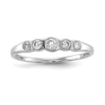 thumbnail image 1 of 925 Sterling Silver 5 Stone Set Cubic Zirconia Cz Ring, 1 of 8