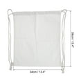 thumbnail image 2 of Uxcell Cotton Drawstring Bags Cotton Canvas Drawstring Backpack Foldable Sports Gym Bags White, 2 of 6