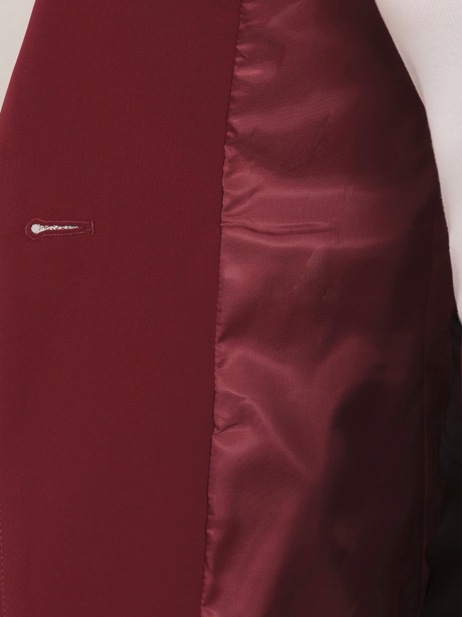 DARING DIVA Women's Casual Long Sleeve One Button Pockets Suit Jacket M Wine Red