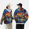 thumbnail image 4 of Gaeub Neon Shanghai Cityscape Night Men's and Women's UPF 50+ Long-Sleeved Sun Protection Clothing, Fishing Shirt Long Sleeve Zip-3X-Large, 4 of 7