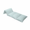 thumbnail image 4 of Aqua Floor Pillow Lounger Cover, Abstract Ikat Frame Antique Victorian Style Floral Leaves Details Art Print, Nap Mat Printed Fabric Case for 5 Pillows, 88" x 27", Seafoam and White, by Ambesonne, 4 of 5