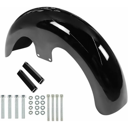 SEBLAFF 23 Gloss Black Wrap Front Fender Replacement For Touring Model Road King Electra Glide FLHR FLHT Custom Baggers