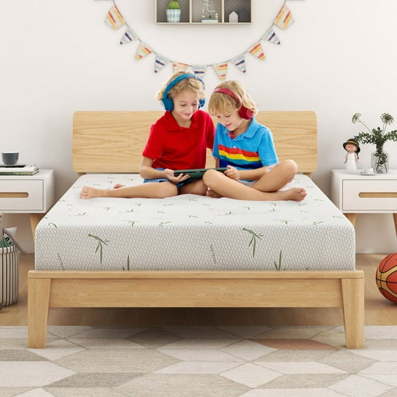 Full Mattress, 8 inch Memory Foam Mattress Bed in a box, with Green Tea Cool, Medium, Made in USA