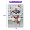 thumbnail image 5 of Playful Schnauzer Welcomes Winter Snowy Day with Cardinal Bird Garden Flag 12x18in Double Sided Miniature Schnauzer Dog Lover Outdoor Decor - 2017, 5 of 5