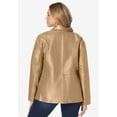 thumbnail image 2 of Jessica London Women's Plus Size Leather Blazer, 2 of 6