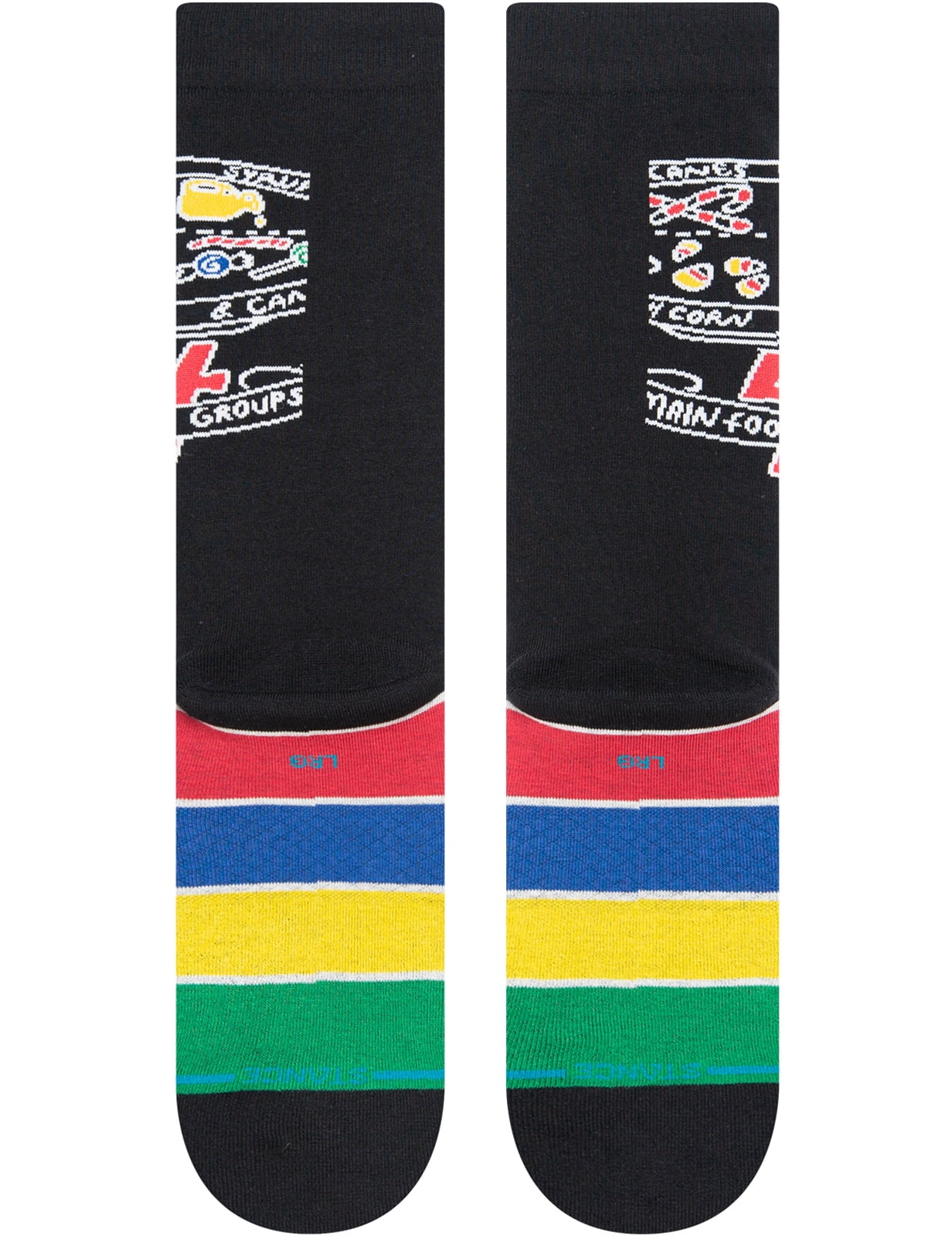 Elf Food Groups Christmas Casual Socks [Black]