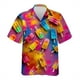 thumbnail image 5 of Camisa hawaiana con estampado de helados de frutas para hombre, blusas con estampado 3D, camisas hawaianas casuales de manga corta para vacaciones unisex, 5 of 5