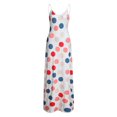 thumbnail image 1 of PENGXIANG Robes Sexy pour la Nuit de Club Femmes Sans Manches Point Imprimé Longue Maxi Robe Cocktail Partie Plage Robe de Soleil, 1 of 6