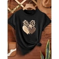 thumbnail image 1 of T-Shirt Décontracté à Imprimé Graphique, Col Rond Manches Courtes Confortable Sports, Hauts Polyvalents pour Femmes, Hommes, Adolescents, Adolescents, Jeunes, 1 of 6