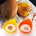 thumbnail image 5 of Molde para hervir huevos, tazas de silicona para escalfar huevos con soportes de anillo, olla para cocinar huevos escalfados en microondas o estufa, viene con aceite de silicona, 5 of 5