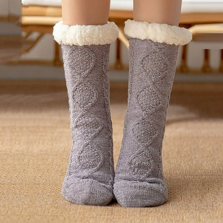 

Womens Socks 1 Pairs Women Slipper Fuzzy Socks Fluffy Cozy Cabin Warm Winter Soft Thick Comfy Fleece Non Slip Home Socks