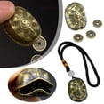 thumbnail image 2 of Chinese Divination Turtle Shell Lucky Tortoise Turtle Good Luck W6F62, 2 of 6