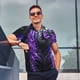 thumbnail image 4 of Fotbe Purple Plant White Tiger Camiseta Polo de Golf para Hombre con Estampado – Camisa Deportiva Transpirable con Cuello Abotonado-4X-Large, 4 of 6