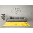 thumbnail image 3 of Ahgly Company Indoor Square Abstract Yellow Modern Area Rugs, 4' Square, 3 of 4
