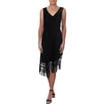 thumbnail image 1 of Vestido de Cóctel Nanette Lepore Pub Midi para Mujer Negro 6, 1 of 1