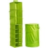 Pop-up Hamper and 13 Shelf Organizer, Green