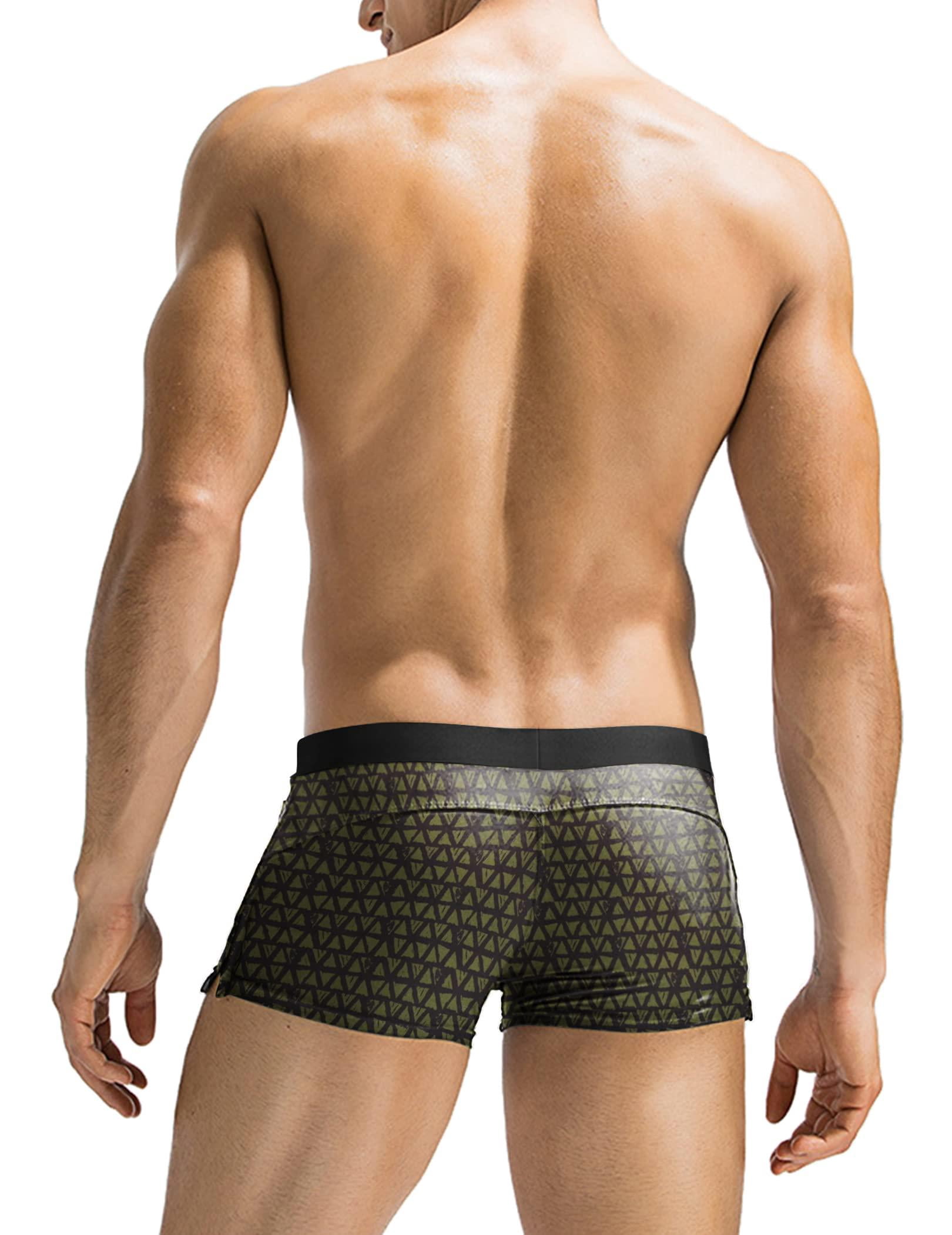 COOFANDY Mens Quick Dry Lightweight Square Leg Cut Trunks Swimwear