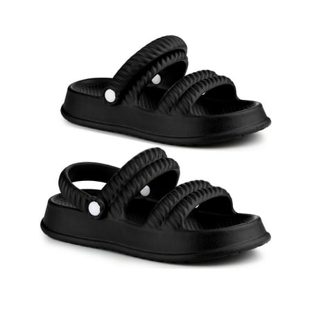 

Allegra K Women s Slide Sandals Two-Way Wear Light Weight Slingback Flat Sandals