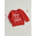 thumbnail image 3 of Toddler Baby Girl Boy Valentine 's Day Outfit Long Sleeve Crewneck Sweatshirt Pullover Tops Fall Clothes, 3 of 9